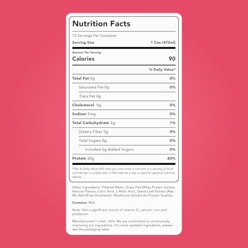 Clean Simple Eats Clear Protein Water, 20G Grass Fed Whey Protein, Ultra Filtered, Light & Refreshing Beverage, Low Lactose, No Artificial Ingredients thumbnail