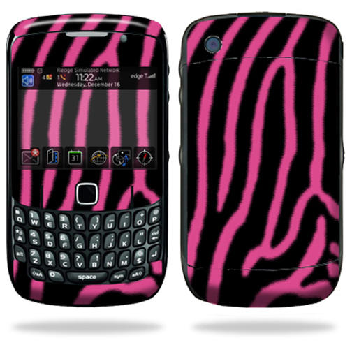 Skin Decal Wrap Compatible with Blackberry Curve 8500 8520 8530 Zebra Pink
