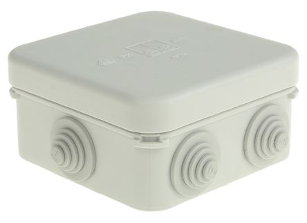 Spelsberg HP Series Grey Polypropylene Junction Box, IP55, 90 Mm, 90 Mm 45 Mm