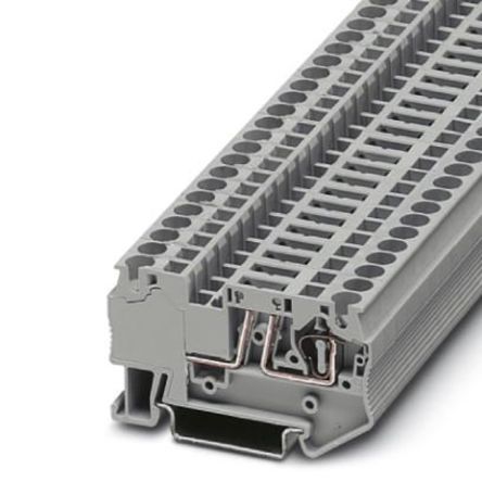 Phoenix Contact 3038367 ST 4-TG Series Disconnect Terminal Block Grey, 0.08 to 6 Mm², 1-Level, Spring Clamp