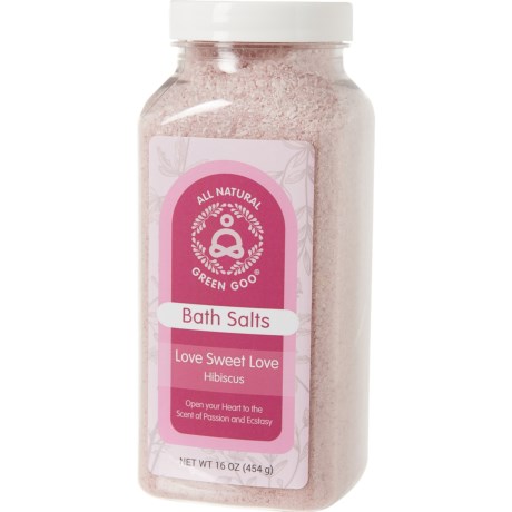 Green Goo All Natural Bath Salts Love Sweet Love Hibiscus 16 Oz