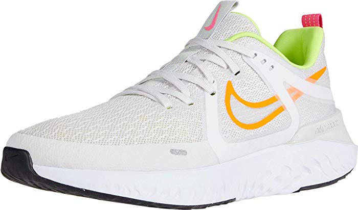Nike Men's Legend React 2 Running Shoes Platinum Tint/Total Orange/Lemon Venom, 10 - Men's Running at Academy Sports thumbnail