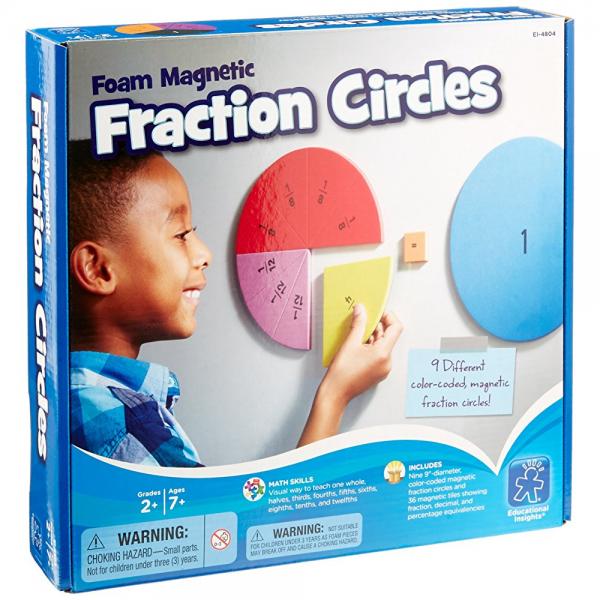 Educational Insights Foam Magnetic Fraction Circles | Quill