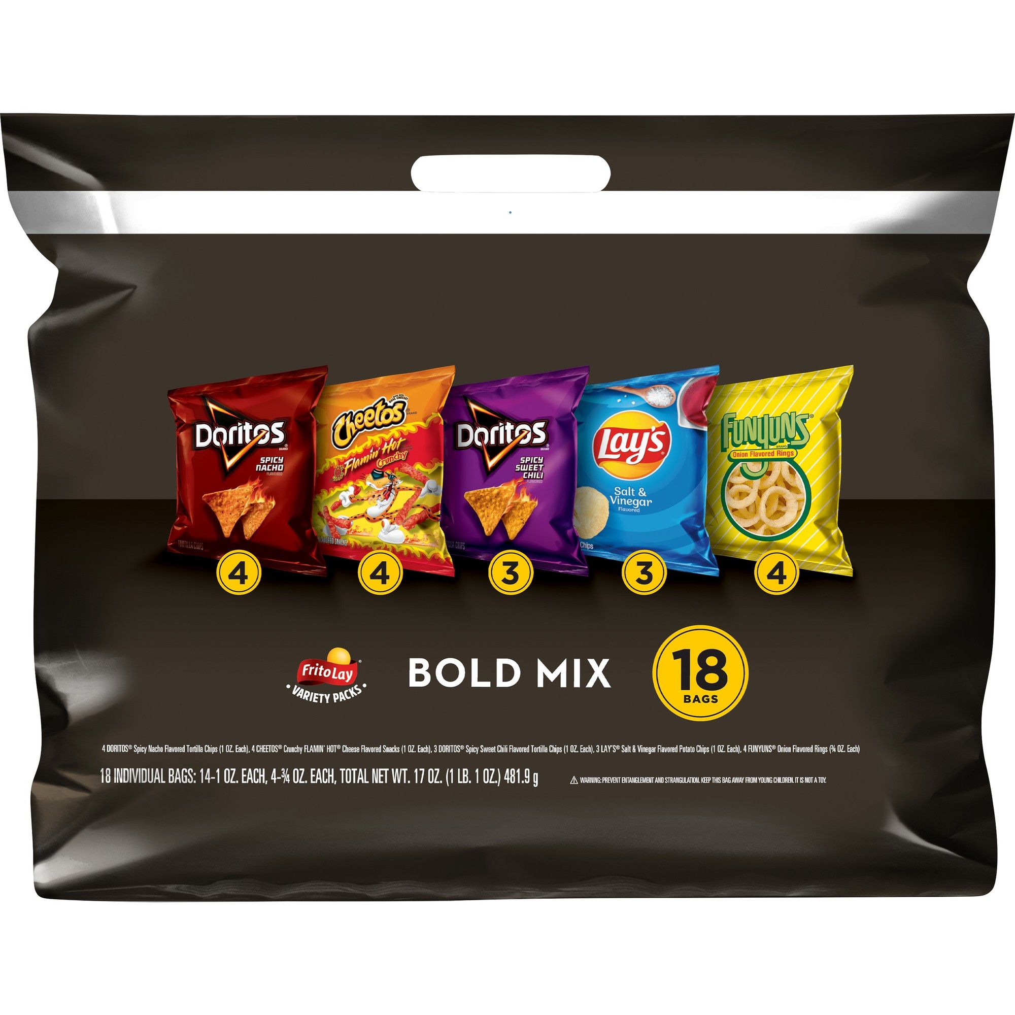 Frito-Lay Bold Mix Snacks Variety Pack  18 Count (Assortment May Vary)