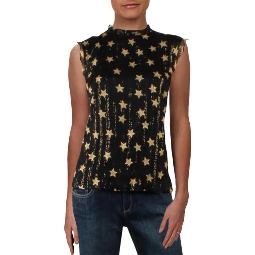 Julie Brown Womens Juliana Silk Stars Blouse