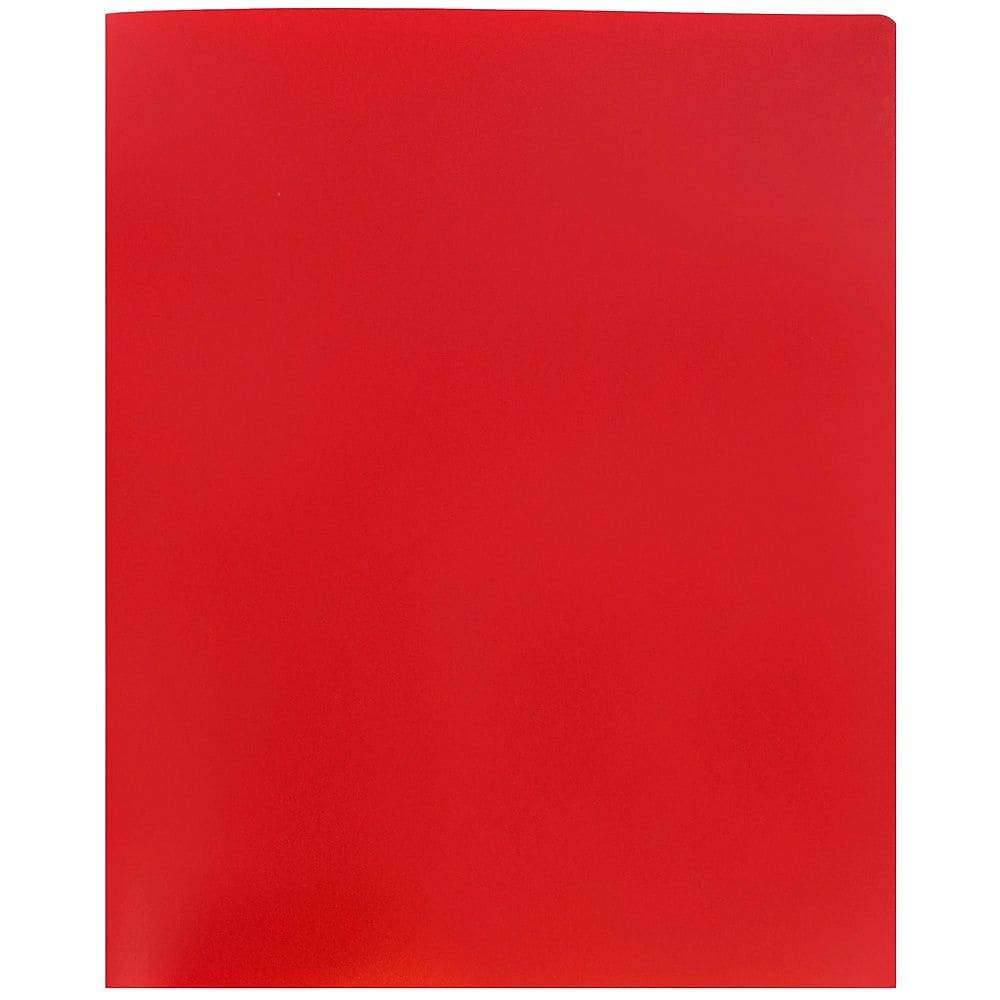 JAM PaperMD – Chemise De Présentation En Plastique Robuste à 2 Pochettes, 9 X 12 Po, Rouge, 108/paq., 108 Par Boîte thumbnail