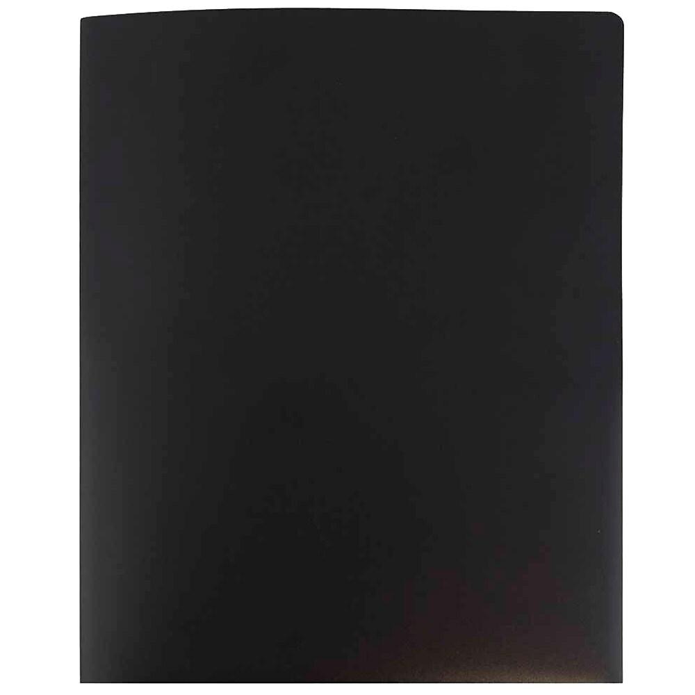 JAM Paper Plastic Heavy Duty Two Pocket Folders, Black, 108 Pack (57406B) thumbnail