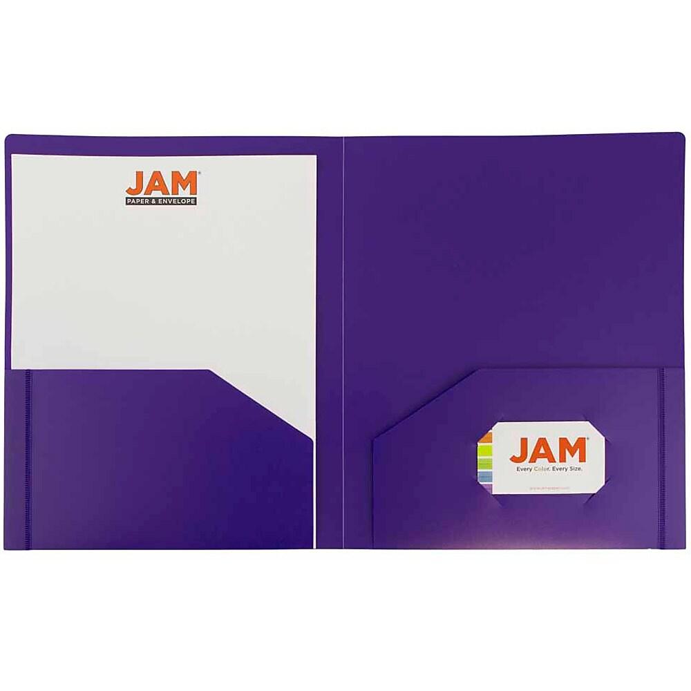 JAM PaperMD – Chemises De Plastique Robustes, 9 1/2 X 12 (po), Violet, 108 Par Boîte thumbnail