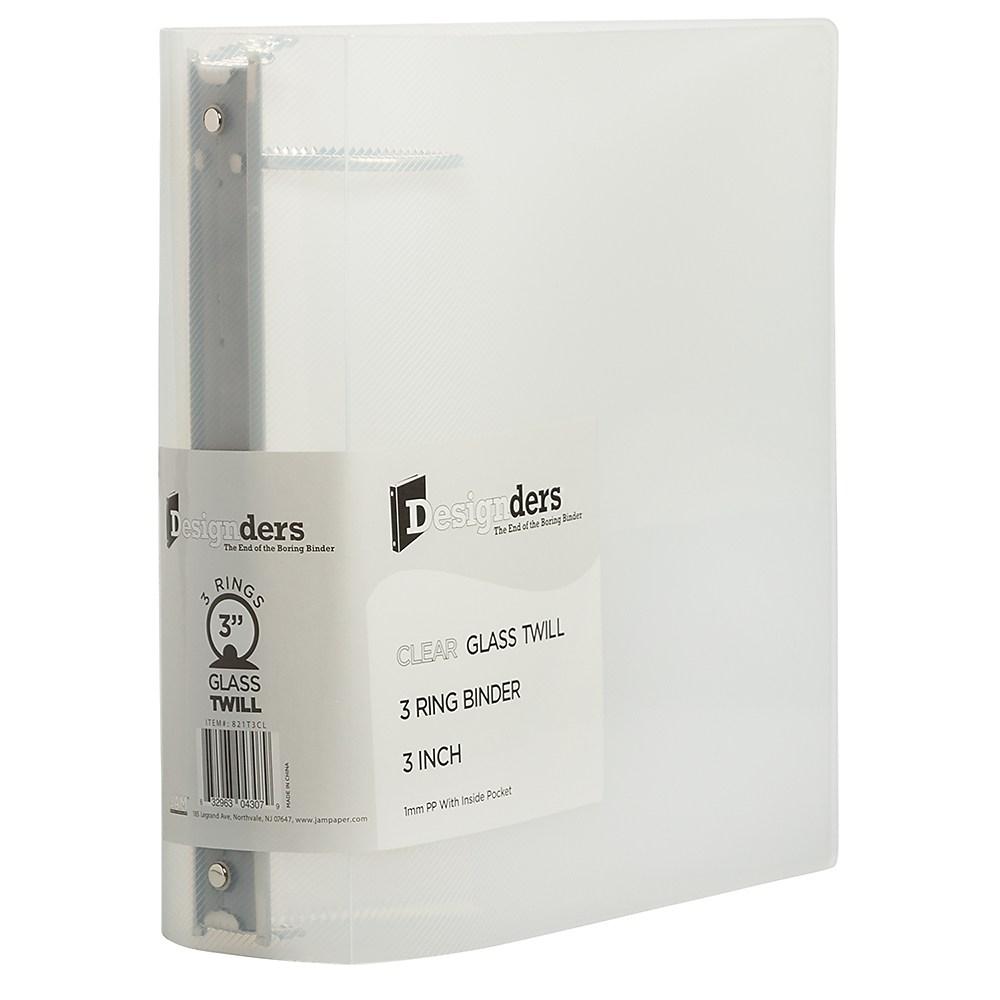 JAM PaperMD – Reliure En Plastique De Verre Croisé, 3 Po, Transparent, Bte/108, 108 Par Boîte