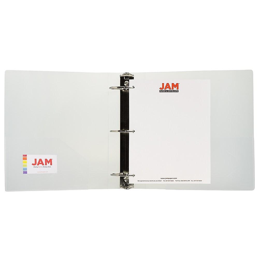 JAM PaperMD – Reliure En Plastique De Verre Croisé, 3 Po, Transparent, Bte/108, 108 Par Boîte thumbnail