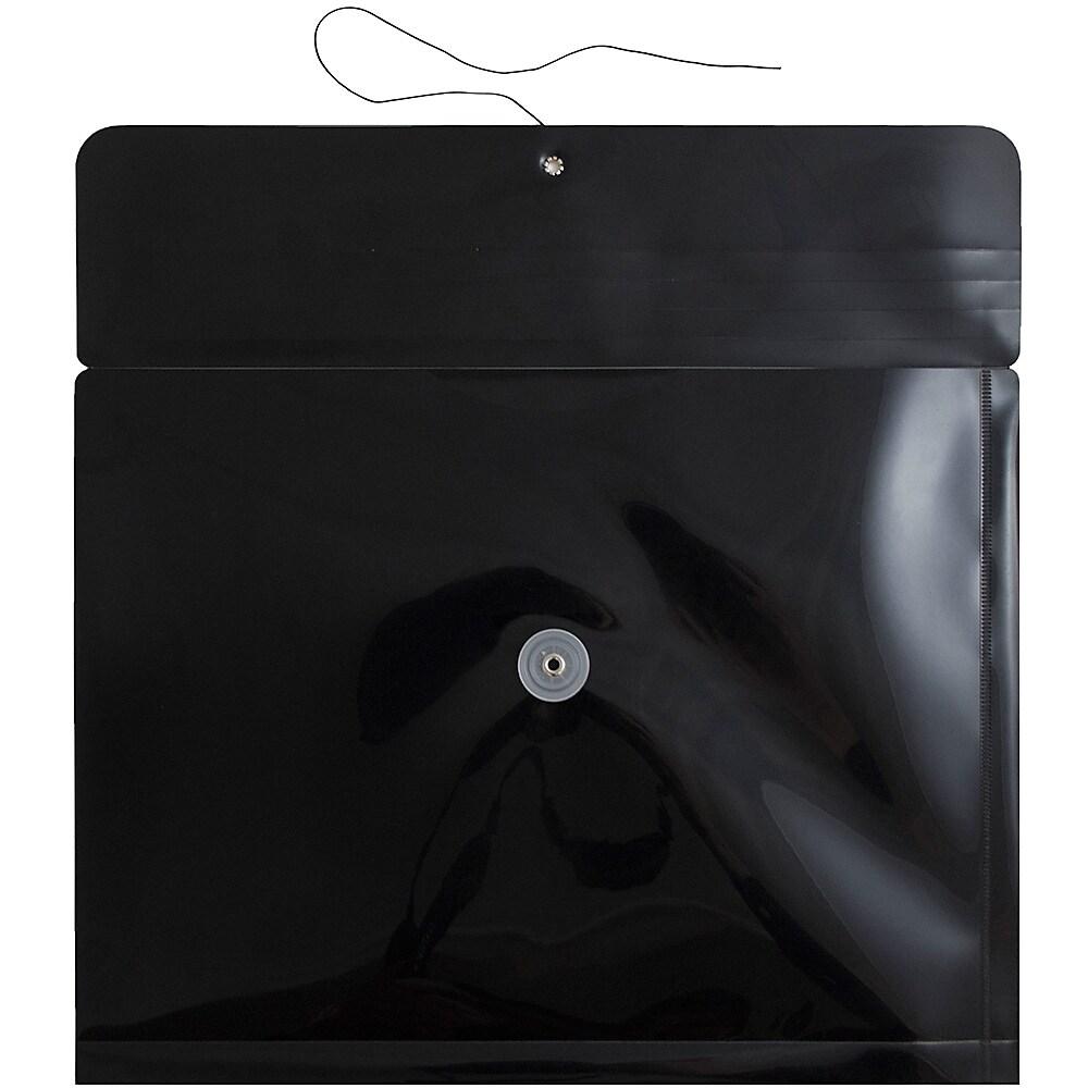 JAM Paper Enveloppes Livret Format Lettre Avec Fermeture à Bouton Et Ficelle, 9 3/4 X 13 Po, Noir, Paq/108, Paquet De 108, Black thumbnail