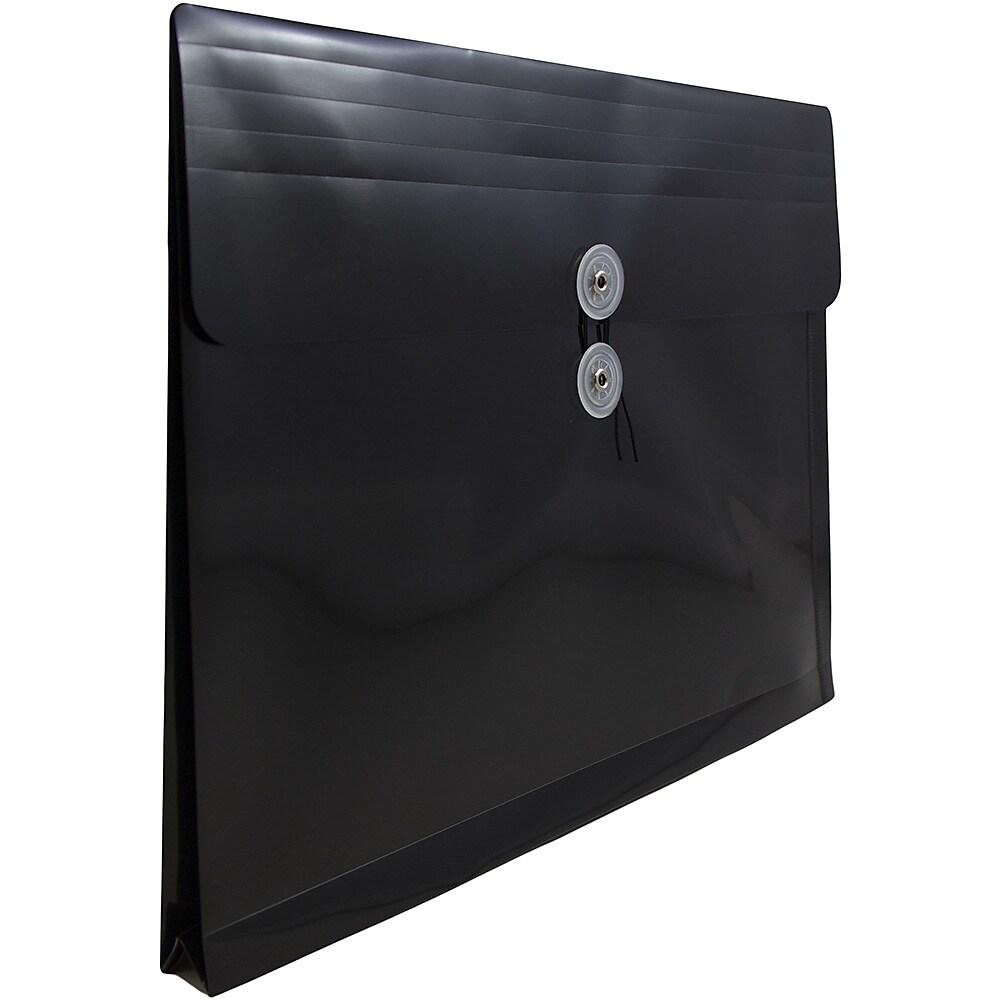 JAM Paper Enveloppes Livret Format Lettre Avec Fermeture à Bouton Et Ficelle, 9 3/4 X 13 Po, Noir, Paq/108, Paquet De 108, Black thumbnail