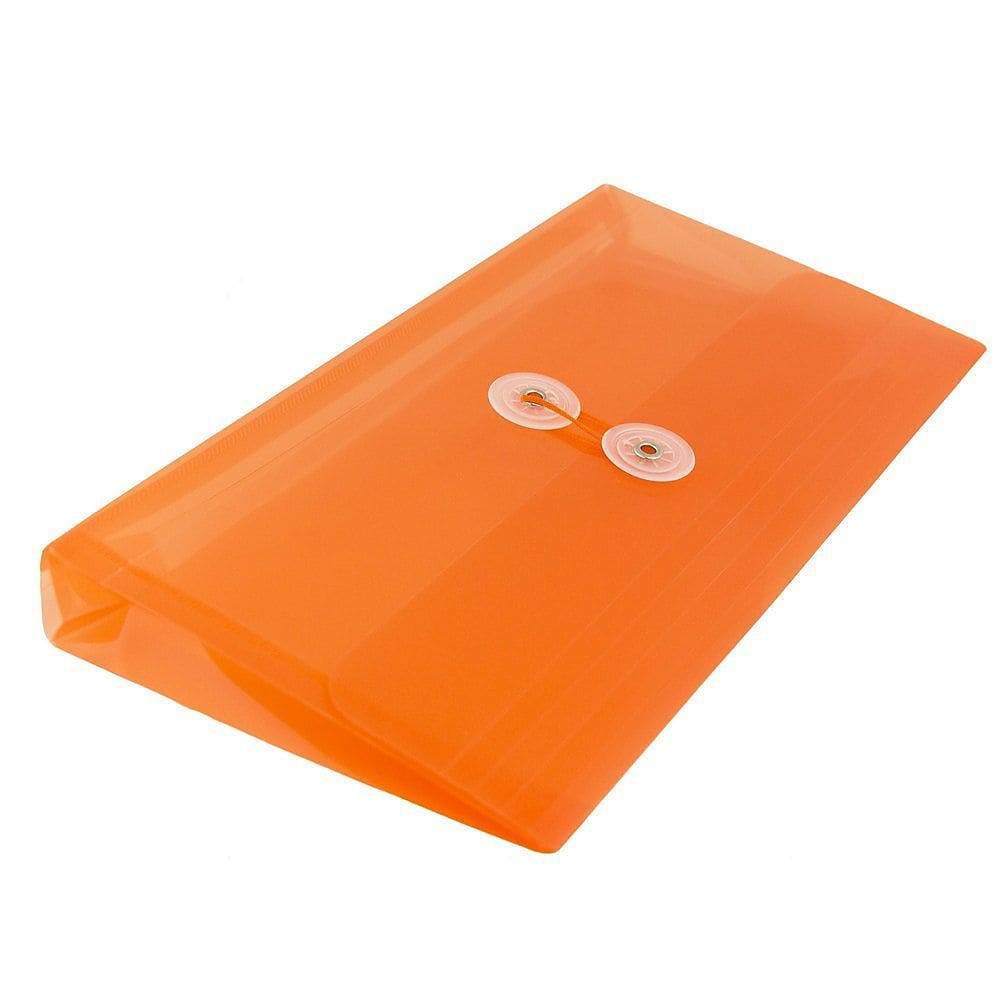 JAM PaperEnveloppes En Plastique à Fermeture à Bouton Et Ficelle, 5 3/4 X 10 Po, Orange, 108/boîte, Paquet De 108 thumbnail