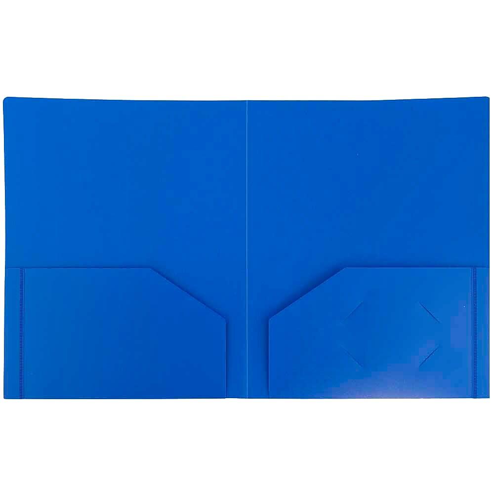 JAM Paper Chemise En Plastique Robuste, Bleu, 108 Par Paquet thumbnail
