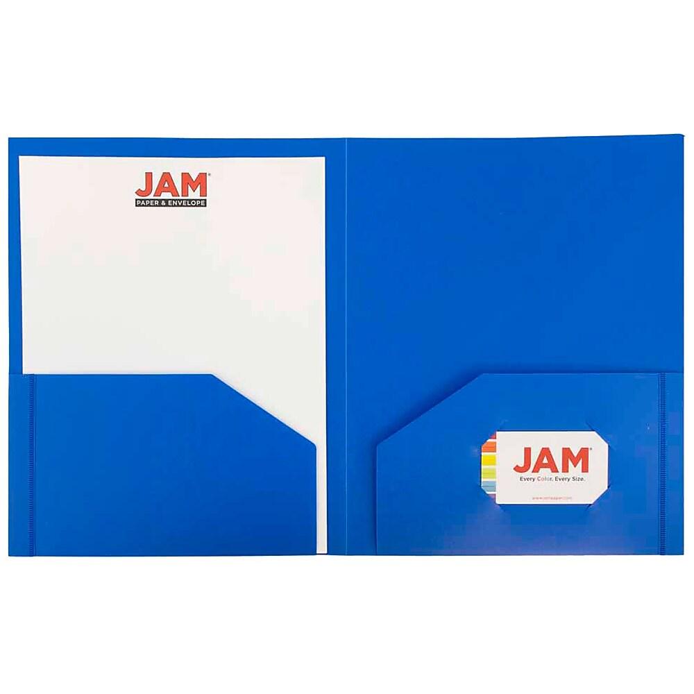 JAM Paper Chemise En Plastique Robuste, Bleu, 108 Par Paquet thumbnail