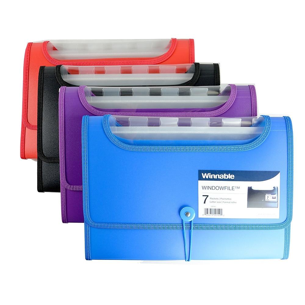 Winnable – Classeur Expansible WindowFile à 7 Pochettes, Format Lettre, Couleurs Variées