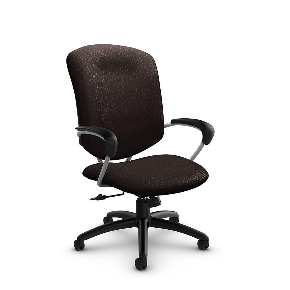 GlobalMD – Chaise De Bureau à Dossier Haut Et Inclinable Supra (5330-4 MT28), Tissu Match Chocolat, Brun