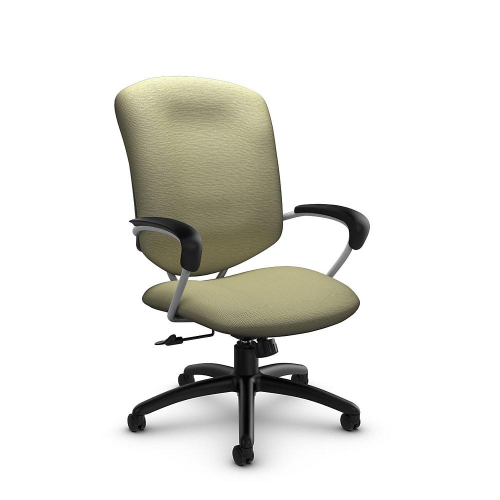 GlobalMD – Chaise De Bureau Basculante à Dossier Haut Supra (5330-4 IM77), Tissu Imprint Thé Vert, Vert