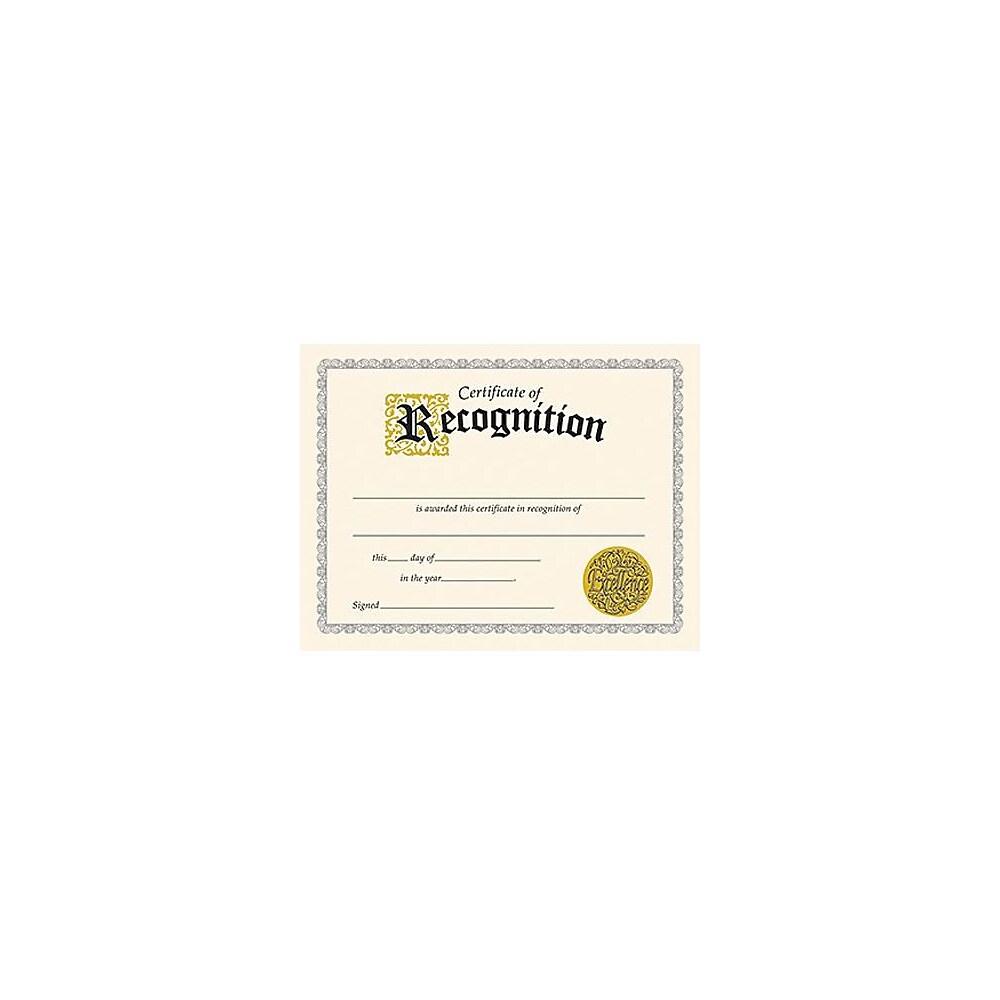 Trend Enterprises - Certificat De Reconnaissance Avec Cadre Noir, 8 1/2 X 11 Po, (T-2564), 120 Par Paquet