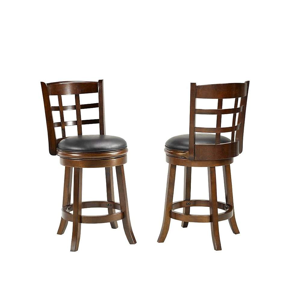 Brassex â€“ Tabouret De Bar Pivotant 1021-24, Ens. De 2, Noyer, 24 Po | Brassex Inc.