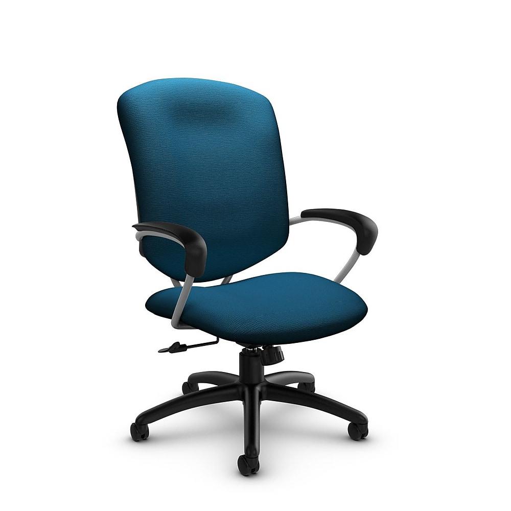 GlobalMD – Fauteuil à Dossier Haut à Inclinaison Supra (5330-4 IM76), Tissu Imprimé Noyer, Brun