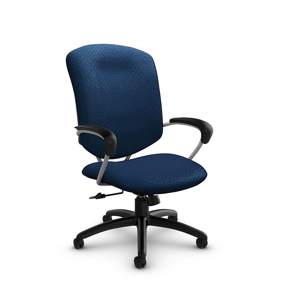 GlobalMD – Chaise De Bureau à Dossier Haut Et Inclinable Supra (5330-4 MT26), Tissu Match Vague, Bleu