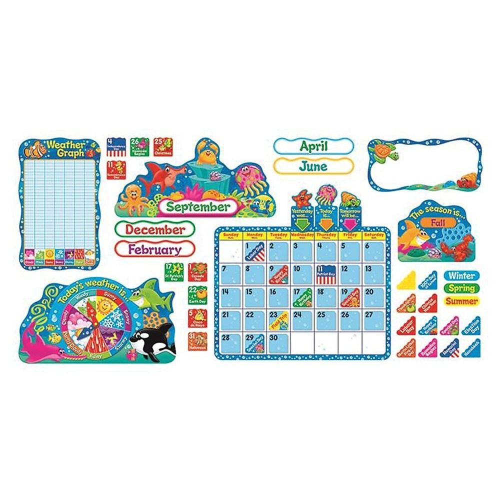 Trend Enterprises Calendar Bulletin Board Set, Sea Buddies, 17-1/2