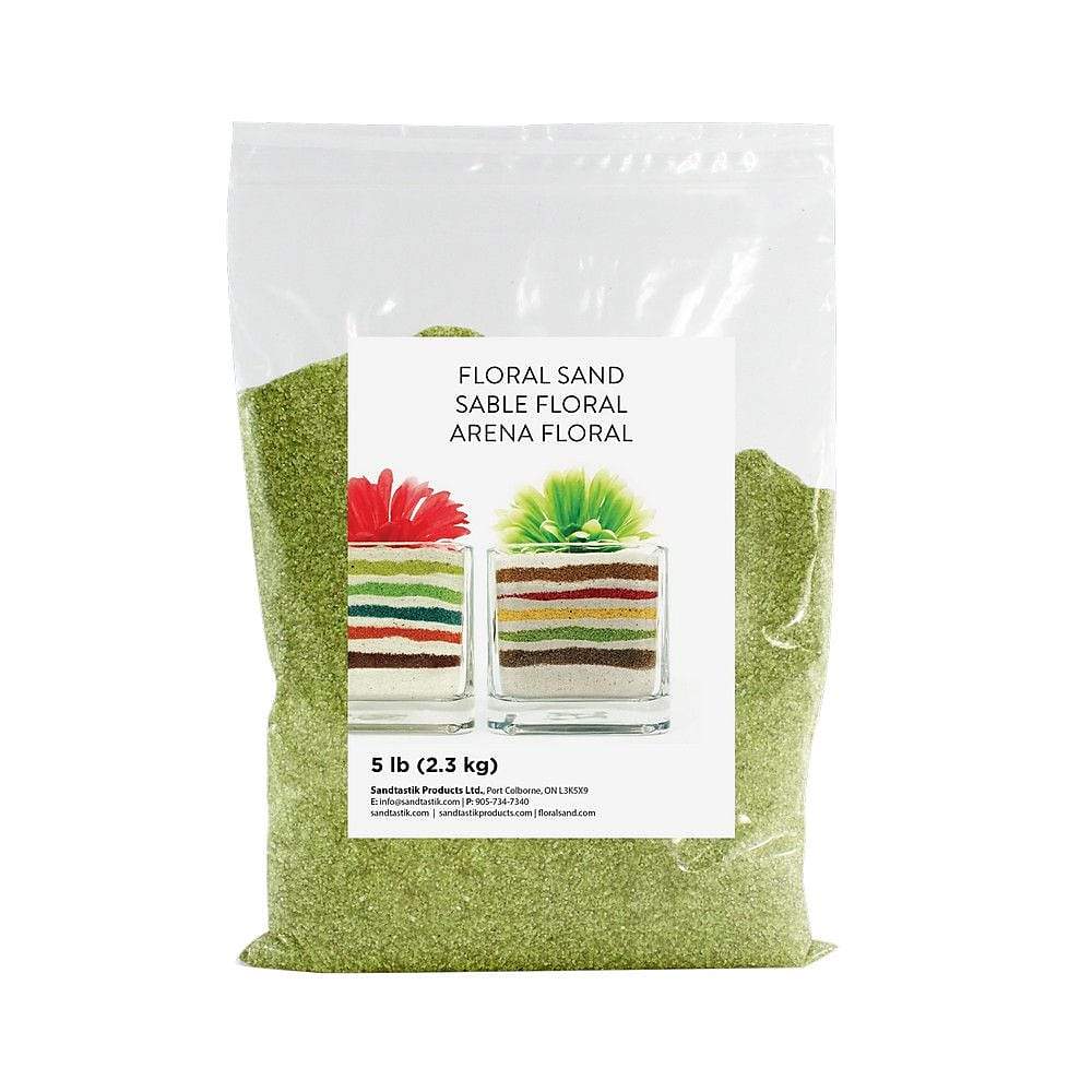 Sandtastik Floral Coloured Sand, 5 Lb (2.3 Kg) Bag, Sour Apple, 6 Pack