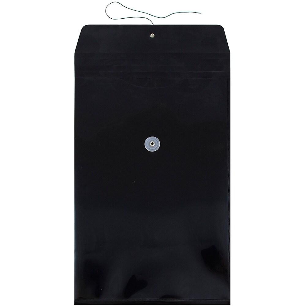 JAM Paper Enveloppes En Plastique Format LÃ©gal Avec Ouverture Sur Le CÃ´tÃ© Court, 10 1/2 X 14 1/2 Po, Noir, Paq/108, Paquet De 108, Black thumbnail