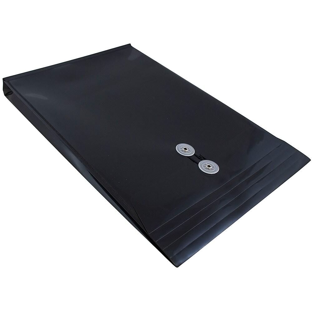 JAM Paper Enveloppes En Plastique Format LÃ©gal Avec Ouverture Sur Le CÃ´tÃ© Court, 10 1/2 X 14 1/2 Po, Noir, Paq/108, Paquet De 108, Black thumbnail
