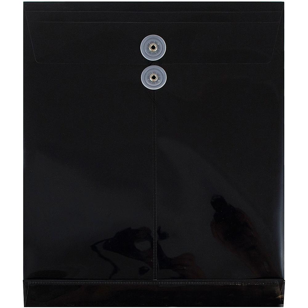 JAM Paper Enveloppes En Plastique Format Lettre Avec Ouverture Sur Le Côté Court, 9 3/4 X 11 3/4 Po, Noir, Paq/108, Paquet De 108, Black