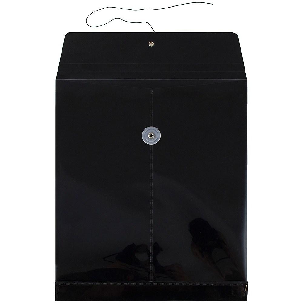 JAM Paper Enveloppes En Plastique Format Lettre Avec Ouverture Sur Le Côté Court, 9 3/4 X 11 3/4 Po, Noir, Paq/108, Paquet De 108, Black thumbnail