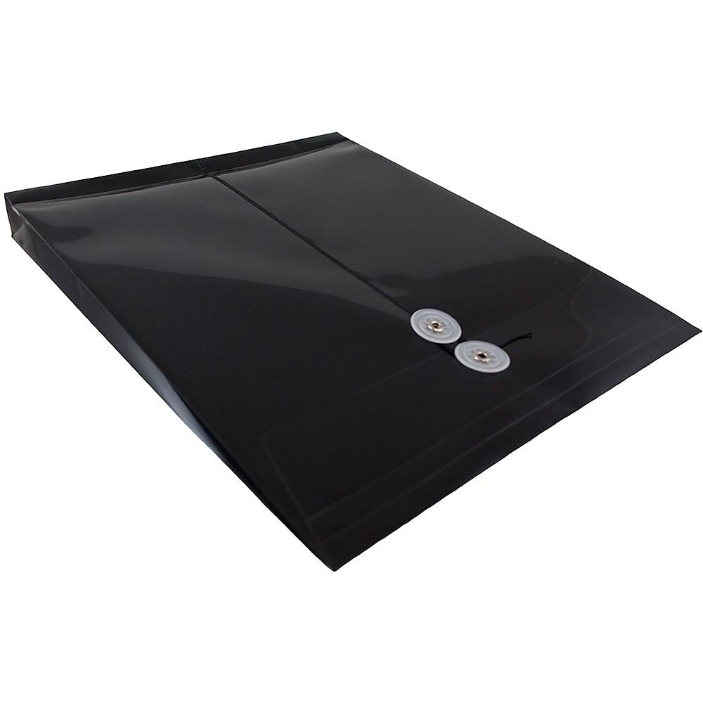 JAM Paper Enveloppes En Plastique Format Lettre Avec Ouverture Sur Le Côté Court, 9 3/4 X 11 3/4 Po, Noir, Paq/108, Paquet De 108, Black thumbnail