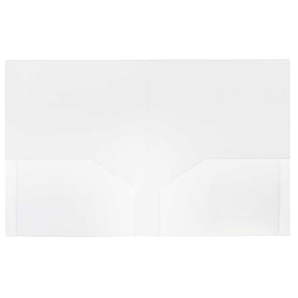 JAM PaperMD – Chemise De Présentation En Plastique Robuste à 2 Pochettes, 9 X 12 Po, Transparente, 108/paq., 108 Par Boîte thumbnail