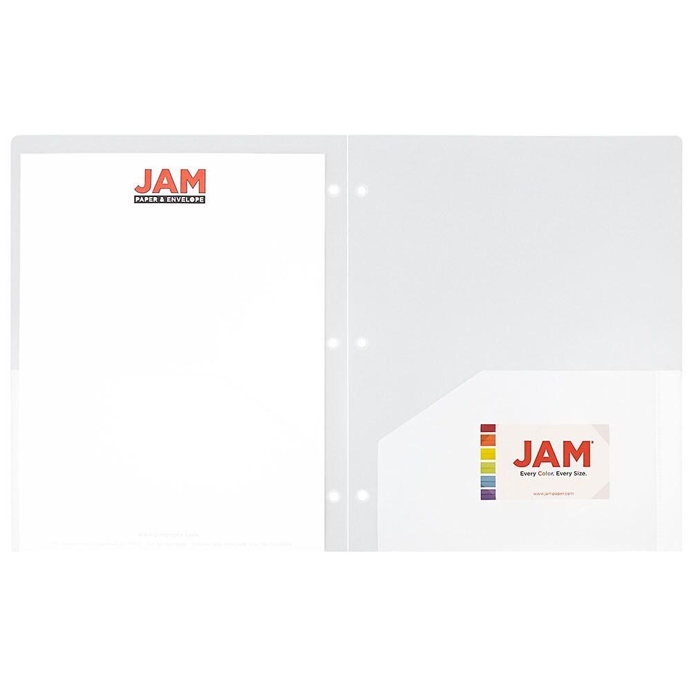 JAM PaperMD – Chemise Scolaire à Trous, En Plastique Poly, 9 1/2 X 11 1/2 (po), 108 Par Boîte thumbnail