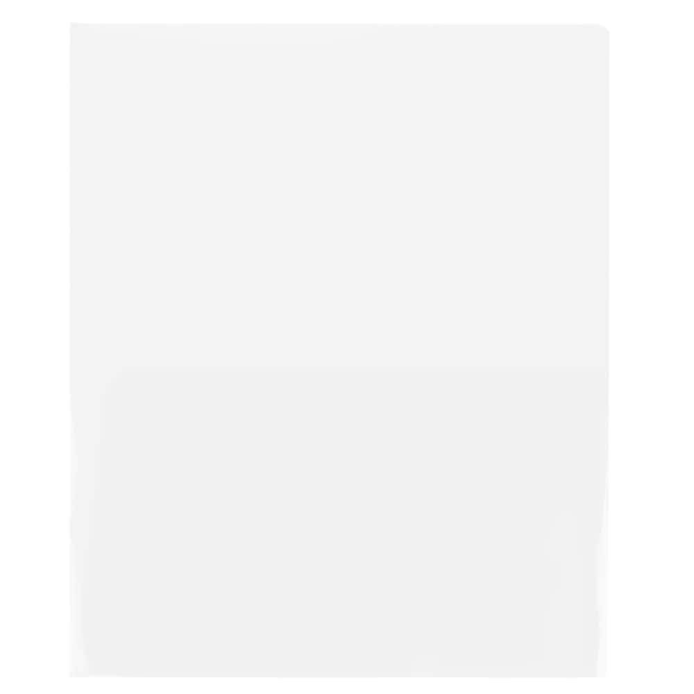 JAM Paper Plastic See Through Two Pocket Folder, Clear, 108 Pack (381RCLB)