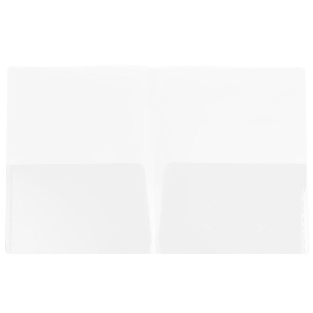 JAM Paper Plastic See Through Two Pocket Folder, Clear, 108 Pack (381RCLB) thumbnail