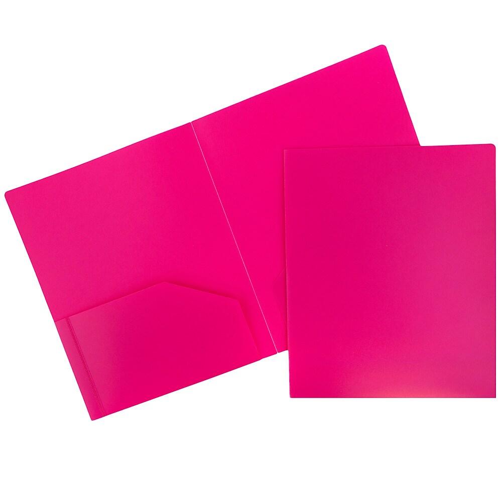 JAM PaperMD – Chemises Robustes En Plastique, 9 1/2 X 12 (po), Fuchsia, 108 Par Boîte
