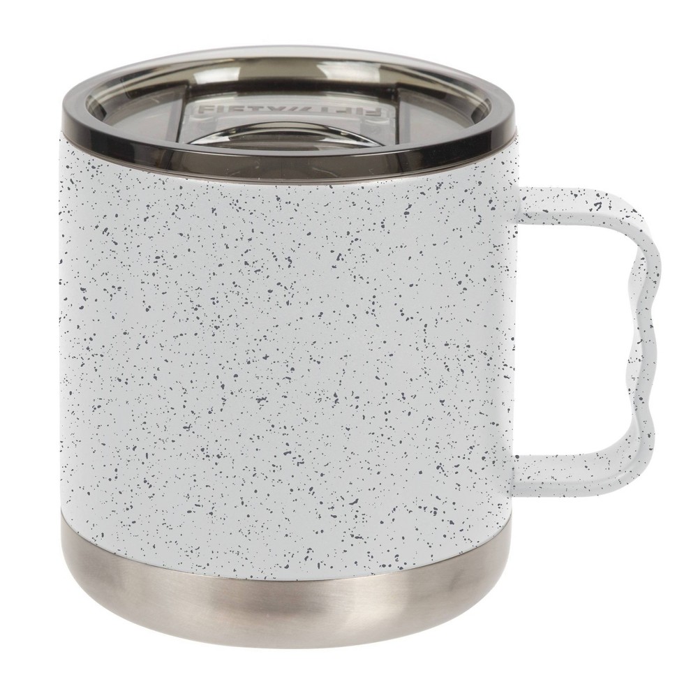 FIFTY/FIFTY Stainless Steel Vacuum Insulated Camp Mug - 15oz - White/Slate Speckled with Slide Lid