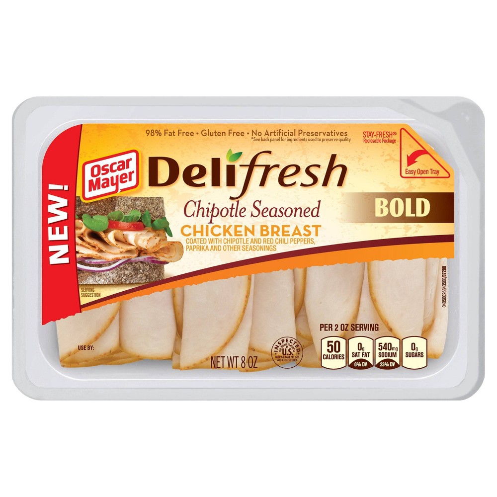 Diet info for Oscar Mayer Deli Fresh Chicken Breast, Chipotle Seasoned