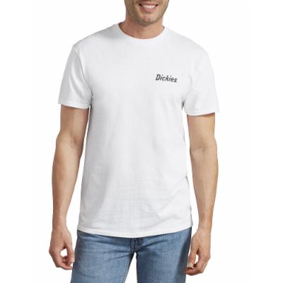Dickies Men's Short Sleeve Graphic T-Shirt - White Size L (WS01P)