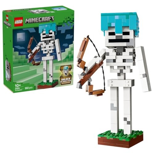 Lego 21594 Minecraft Skeleton Toy, Birthday Gift, Blocks, Boys, Girls, Kids, 10, 11, 12, Elementary Students, Micra, Minecraft Goods, Interior, Stylis
