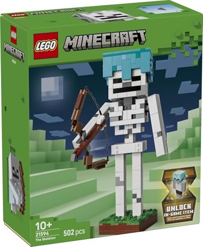 Lego 21594 Minecraft Skeleton Toy, Birthday Gift, Blocks, Boys, Girls, Kids, 10, 11, 12, Elementary Students, Micra, Minecraft Goods, Interior, Stylis thumbnail