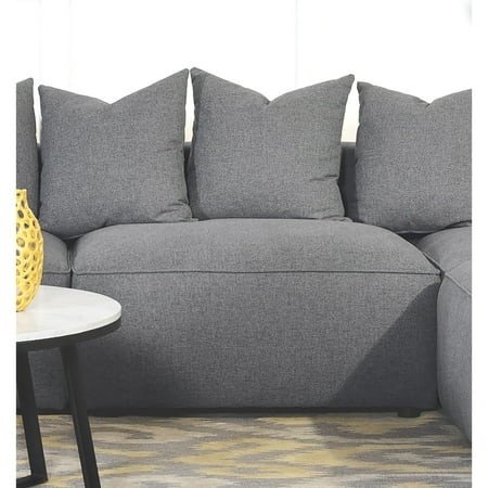 Newboti Furniture Amherst Grey Armless Chair with Accent Pillow BN.7681
