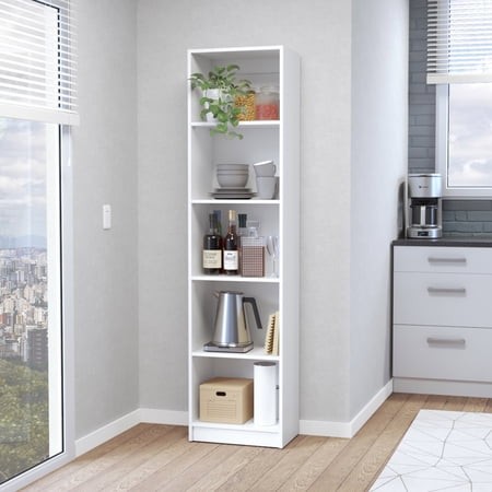 Newboti Furniture Sutton Slim Bookcase with Modern 5-Shelf Design BN.8306