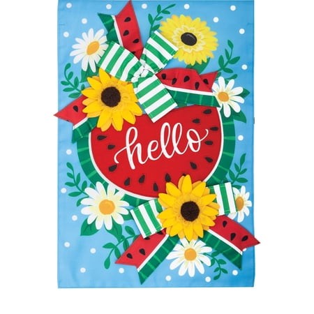 APPLIQUEWATERMELEN DAISIES 5674 Decorative Flag