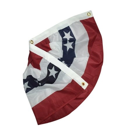 REZUOFI 10 Pcs Patriotic Bunting Flag for Independence Day  Memorial Day  Veterans Day  Political Events  Outdoor Decoration