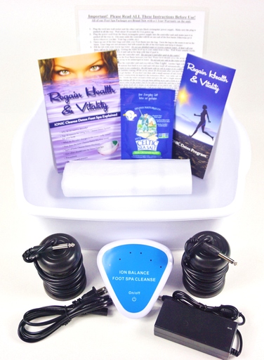 ION Ionic Cleanse Foot SPA Aqua CHI Detox Machine with Free Foot Basin & Regain Health and Vitality Brochure and 16 Page Booklet.