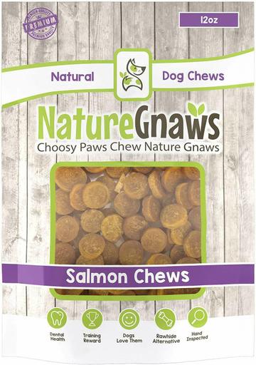 Nature Gnaws Smoked Salmon Sweet Potato Chips - 100% Natural Grain Free Dog Tr