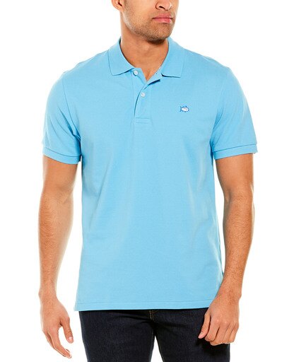 Southern Tide Skipjack Micro Pique Stretch Cotton Polo, Size Small in Shoreline Blue at Nordstrom